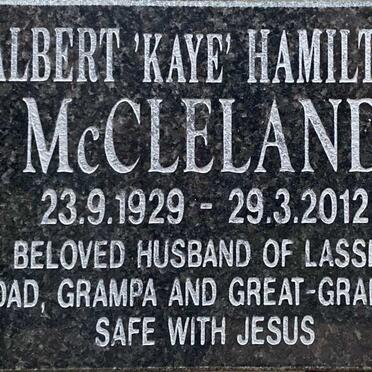 MCCLELAND Albert Hamilton 1929-2012