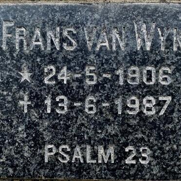 WYK Frans, van 1906-1987