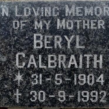 GALBRAITH Beryl 1904-1992
