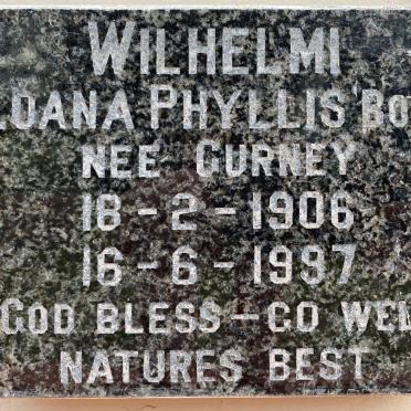 WILHELMI Loana Phyllis nee Gurney 1906-1997