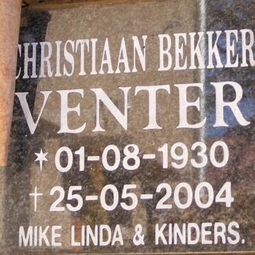 VENTER Christiaan Bekker 1930-2004