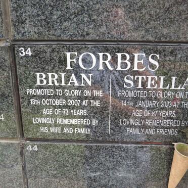 FORBES Brian -2007 &amp; Stella -2023