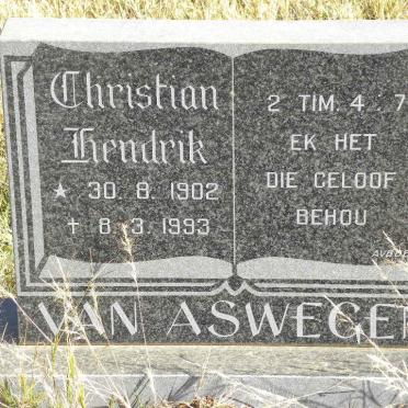 ASWEGEN Cristiaan Hendrik, van 1902-1993