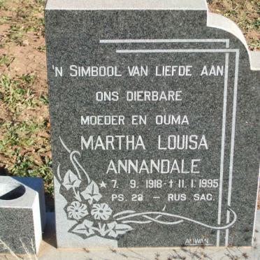 ANNANDALE Martha Louisa 1918-1995