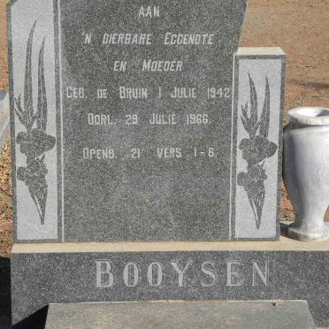BOOYSEN nee DE BRUIN 1942-1966