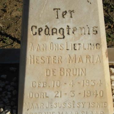 BRUIN Hester Maria, de 1934-1940