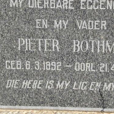 BOTHMA Pieter 1892-1962