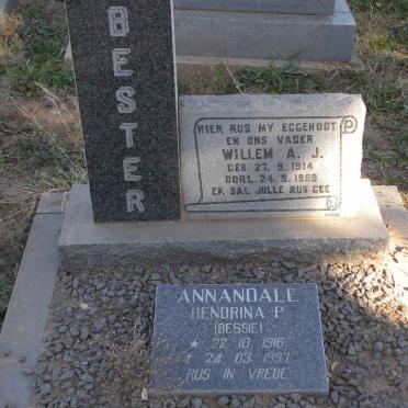 BESTER Willem A.J. 1914-1969 :: ANNANDALE Hendrina P. 1916-1997