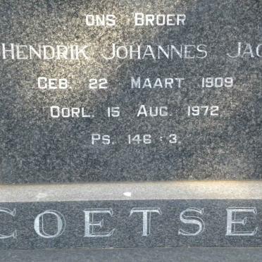COETSEE Hendrik Johannes Jacob 1909-1972