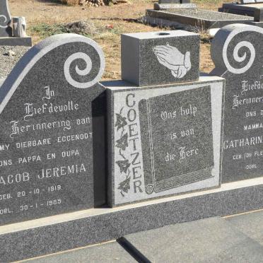 COETZER Jacob Jeremia 1919-1985 &amp; Catharina Johanna M. DU PLESSIS 1927-