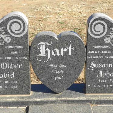 HART Oliver David 1911-1992 &amp; Susanna Johanna PUTTER 1919-1985