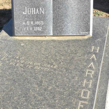 HAARHOFF Johan 1853-1932