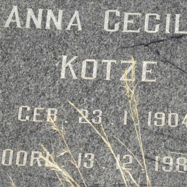 KOTZE Anna Cecilia 1904-1986