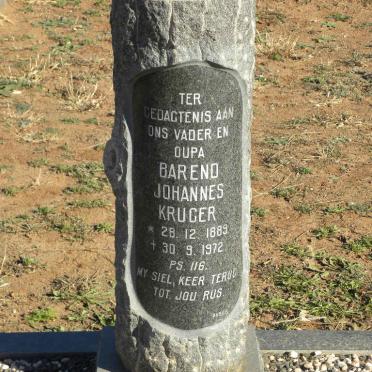KRUGER Barend Johannes 1889-1972