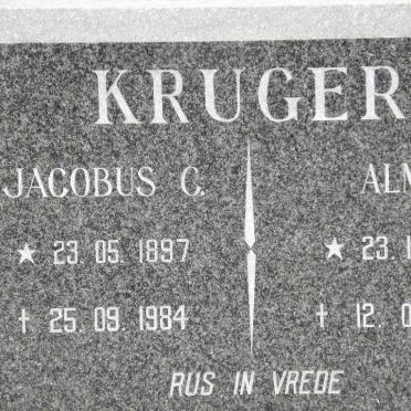 KRUGER Jacobus C. 1897-1984 &amp; Alma 1913-1991