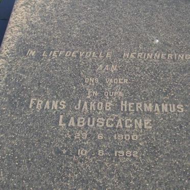 LABUSCAGNE Frans Jakob Hermanus 1900-1982