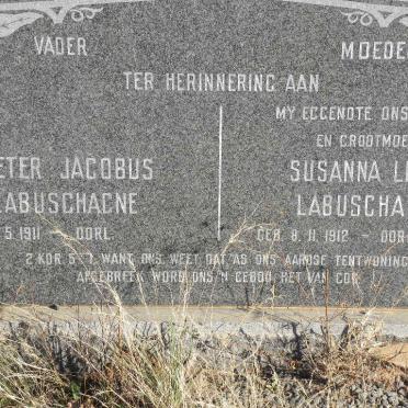 LABUSCHAGNE Pieter Jacobus 1911-  &amp; Susanna Lucia 1912-1971