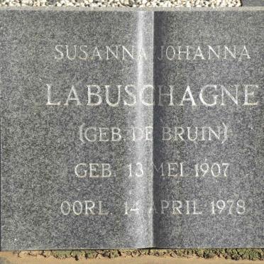 LABUSCHAGNE Susanna Johanna nee DE BRUIN 1907-1978