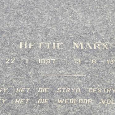 MARX Bettie 1897-1980
