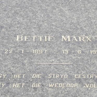 MARX Bettie 1897-1980
