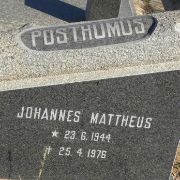 POSTHUMUS Johannes Mattheus 1944-1976