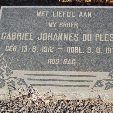 PLESSIS Gabriel Johannes, du 1912-1977