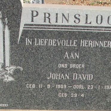 PRINSLOO Johan David 1909-1972