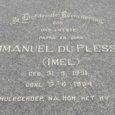 PLESSIS Immanuel, du 1931-1994
