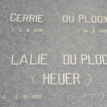 PLOOY Gerrie, du 1930-1995 &amp; Lalie HEUER 1928-1995