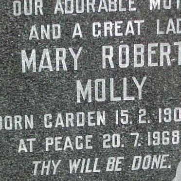 ROBERTS Mary nee GARDEN 1900-1968