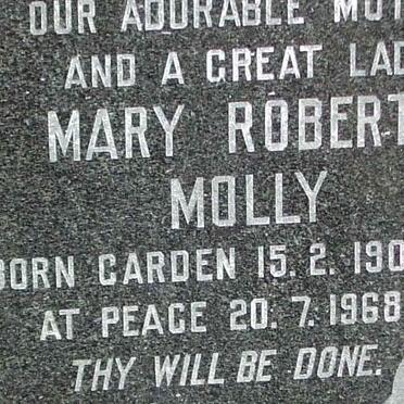 ROBERTS Mary nee GARDEN 1900-1968