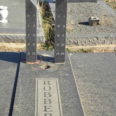 ROBBERTS Danie 1918-1992 &amp; Ivy 1925-2005