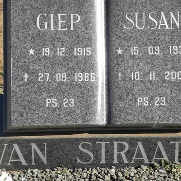 STRAATEN Giep, van 1915-1986 &amp; Susan 1931-2003