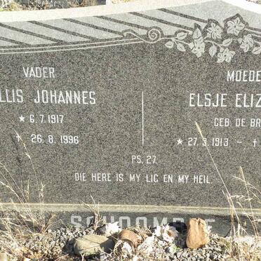 SCHOOMBEE Cillis Johannes 1917-1996 &amp; Elsje Elizabeth DE BRUIN 1913-1974