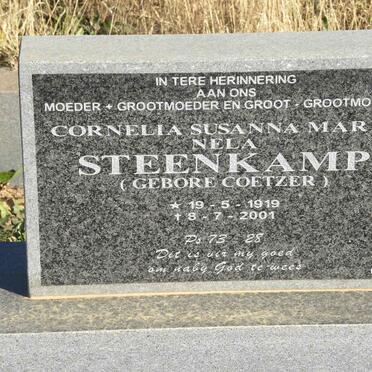 STEENKAMP Cornelia Susanna Maria Nela nee COETZER 1919-2001
