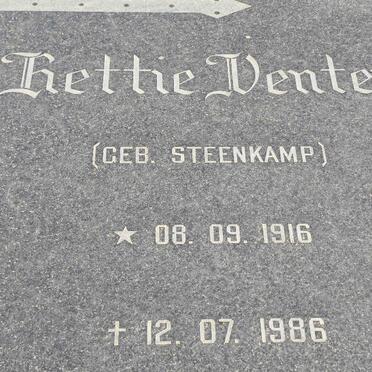 VENTER Hettie nee STEENKAMP 1916-1986