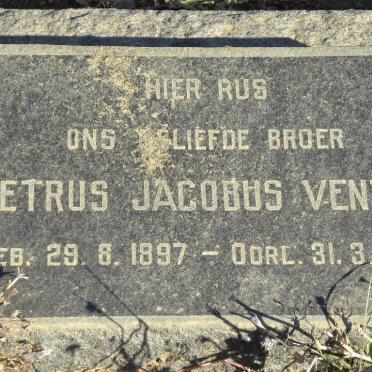 VENTER Petrus Jacobus 1897-1965