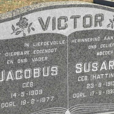 VICTOR Jacobus 1909-1977 &amp; Susarah HATTINGH 1913-1993