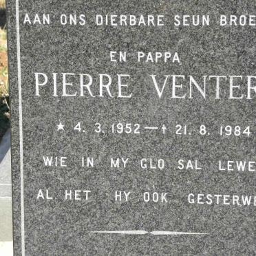 VENTER Pierre 1952-1984