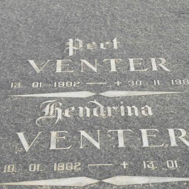 VENTER Peet 1902-1986 &amp; Hendrina 1902-1986