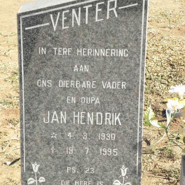 VENTER Jan Hendrik 1930-1995