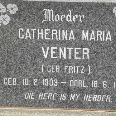 VENTER Catherina Maria nee FRITZ 1903-1980