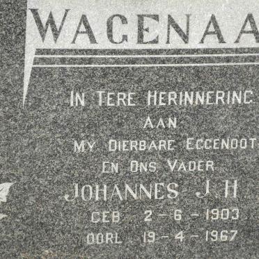 WAGENAAR Johannes J.H. 1903-1967