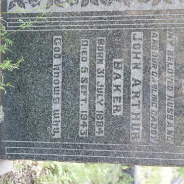 BAKER John Arthur 1884-1943