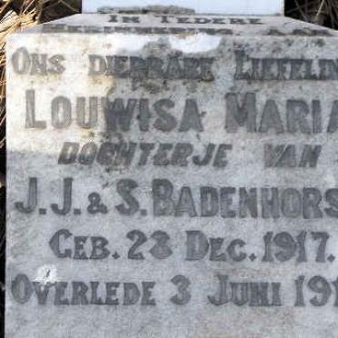 BADENHORST Louwisa Maria 1917-1919