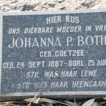 BOTHA Johanna P. nee COETZEE 1887-1963