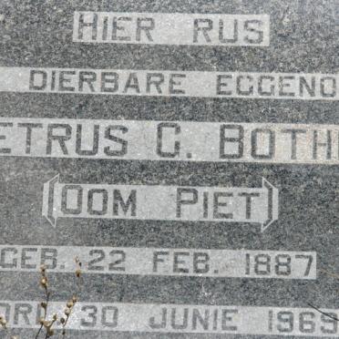 BOTHMA Petrus G. 1887-1969