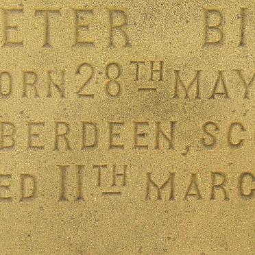 BIRNIE Peter 1882-1885