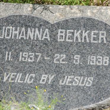 BEKKER Johanna 1937-1938