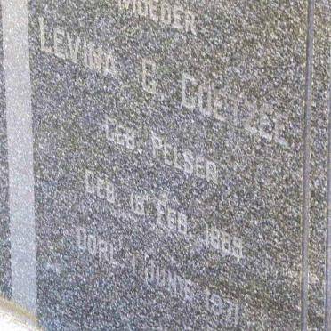 COETZEE Levina ?. nee PELSER 1889-1971